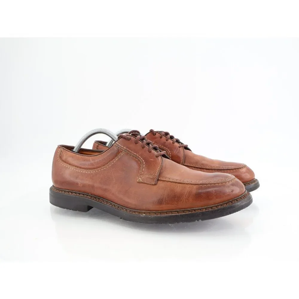 Allen Edmonds Wilbert Men’s Tan Brown Leather Split Toe Comfort Shoes Size 11C